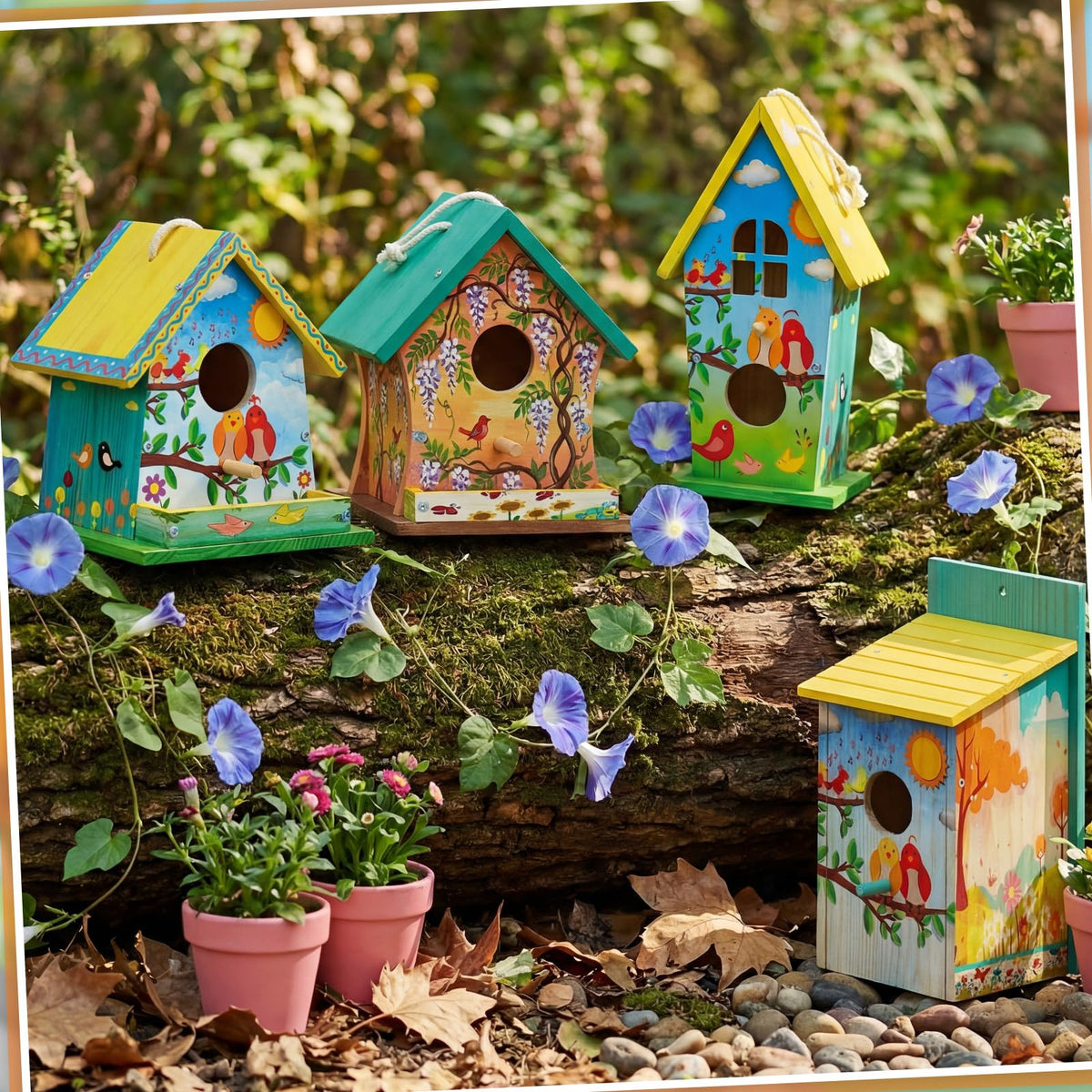 Liliful Bird House Kit for Kid, Wood DIY Birdhouse