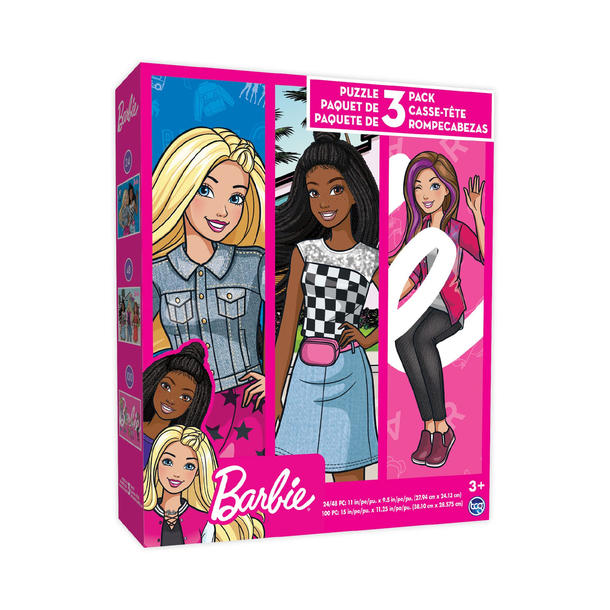3 in 1 Jigsaw Puzzles for Kids. Educational Gifts for Boys and Girls. Colorful Pieces Fit Together Perfectly. Great Preschool Aged Learning Gift.