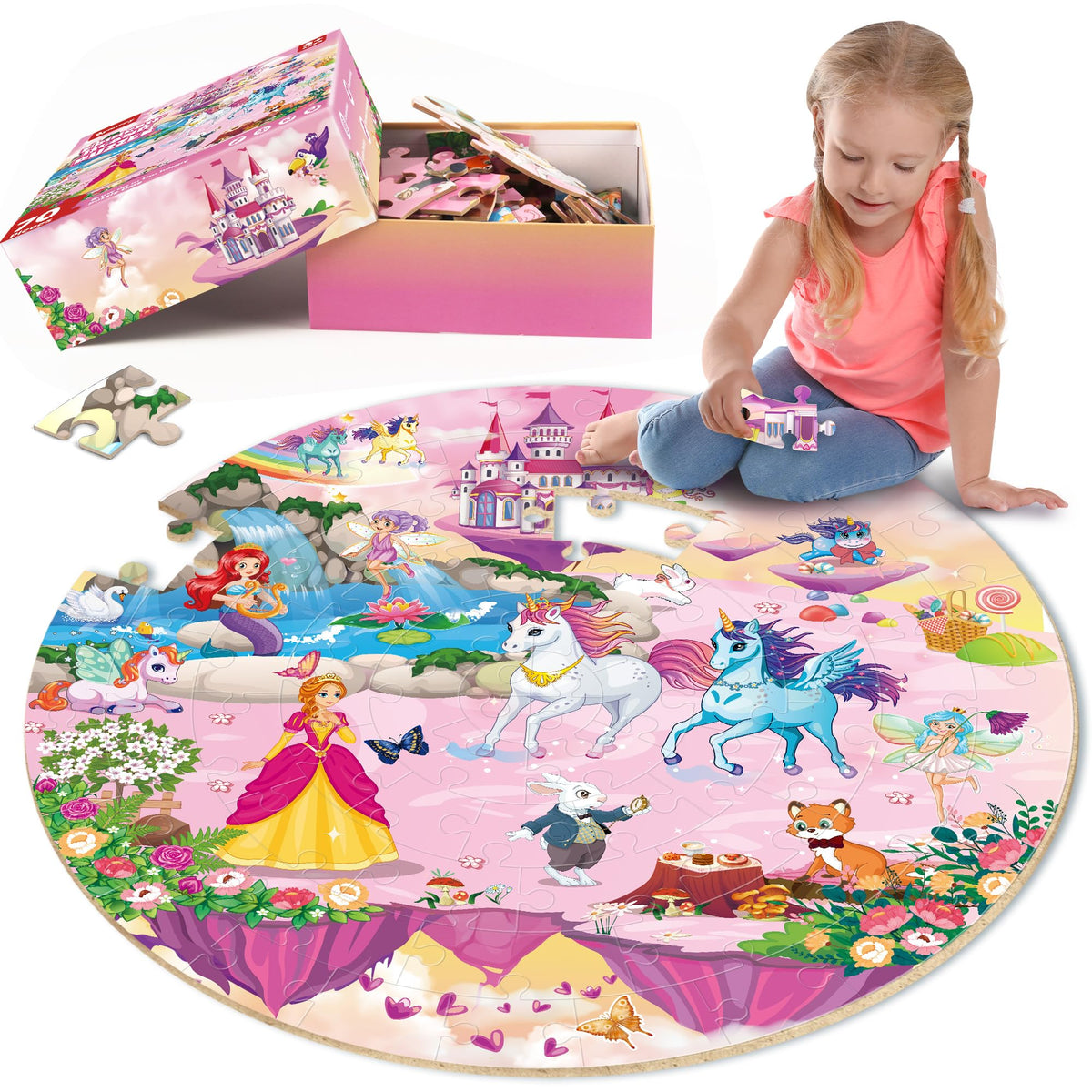 SYNARRY Kids Educational Floor Puzzle