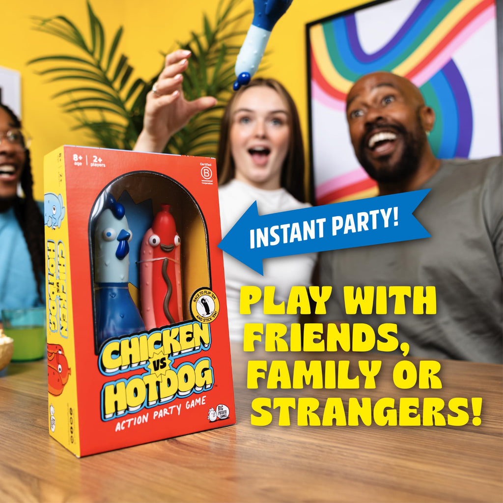 Big Potato Chicken vs Hotdog: The Ultimate Challenge Party Game for Flipping-Fun Families, Board Game for Game Nights