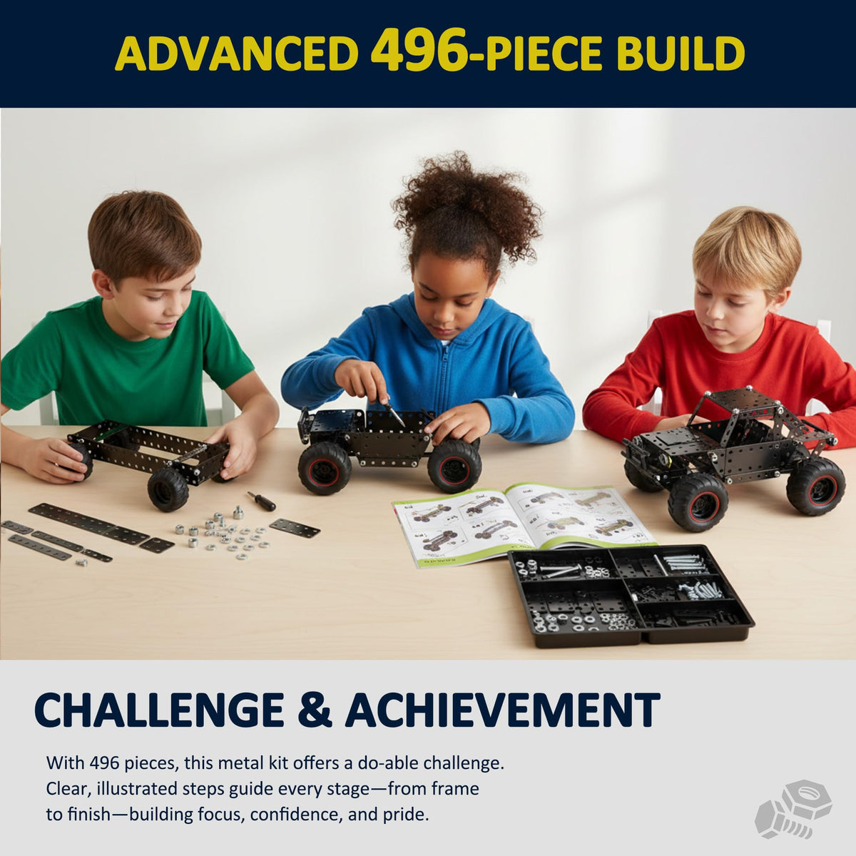 ROHSCE Metal Building Toys for Boys & Girls 8-12 Years Old