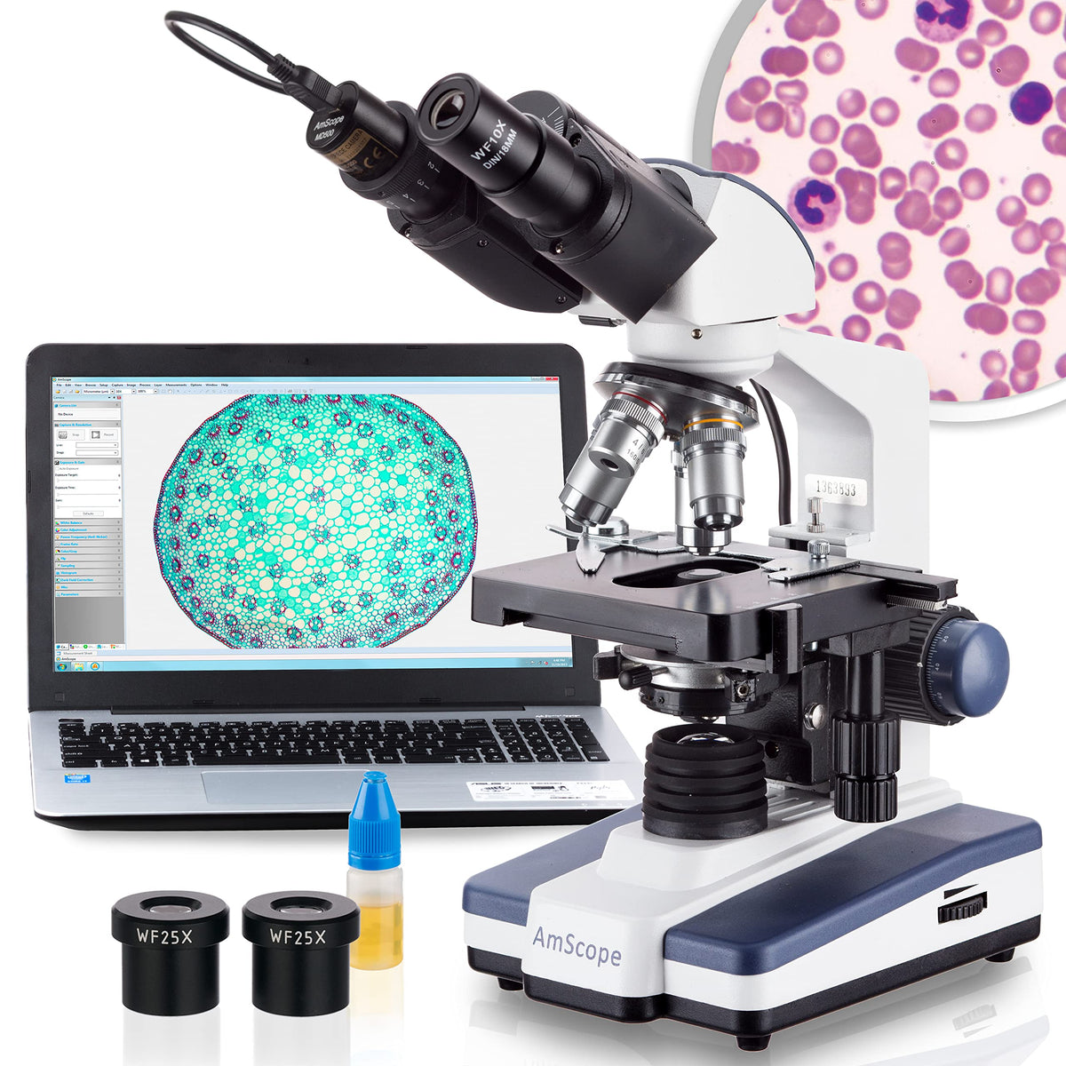 AmScope B120 LED Binocular Microscope
